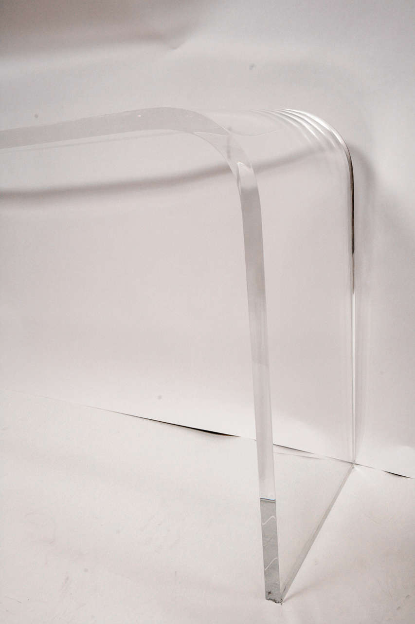 Lucite Charles Hollis Jones Waterfall Console For Sale