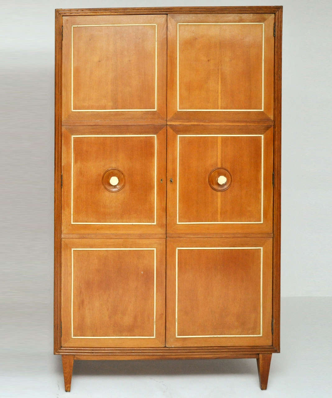  1950's wardrobe cabinet. Made in Italy. 

**A second cabinet made to accompany this cabinet is also available, as well as matching pair of nightstands.