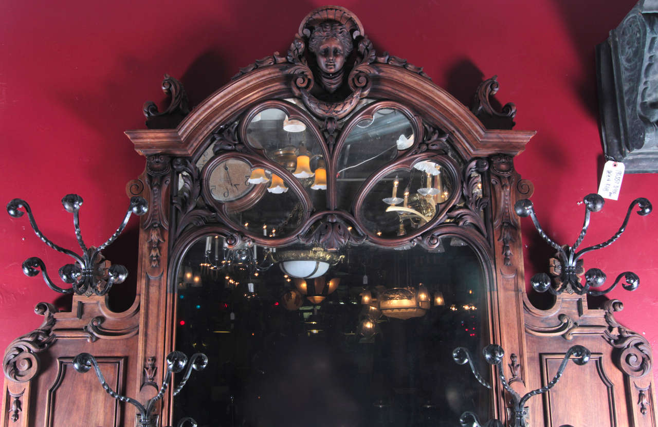 large art nouveau mirror