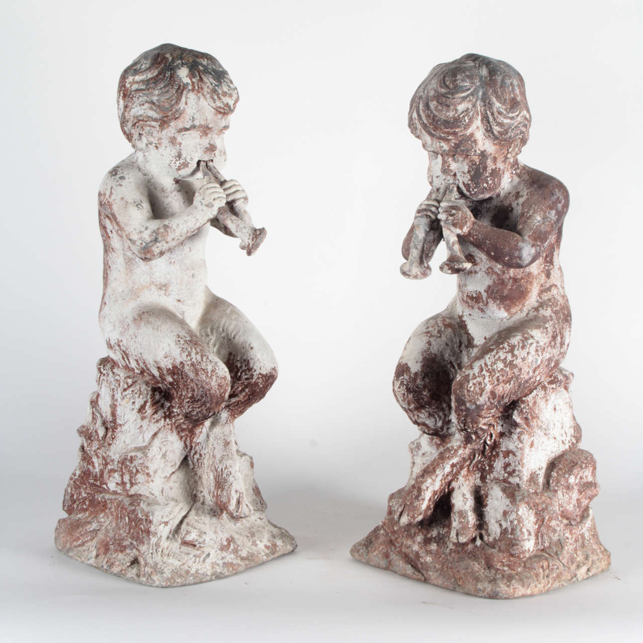 Early Pair Child Centaur Statues with Original Patina In Good Condition In New York, NY