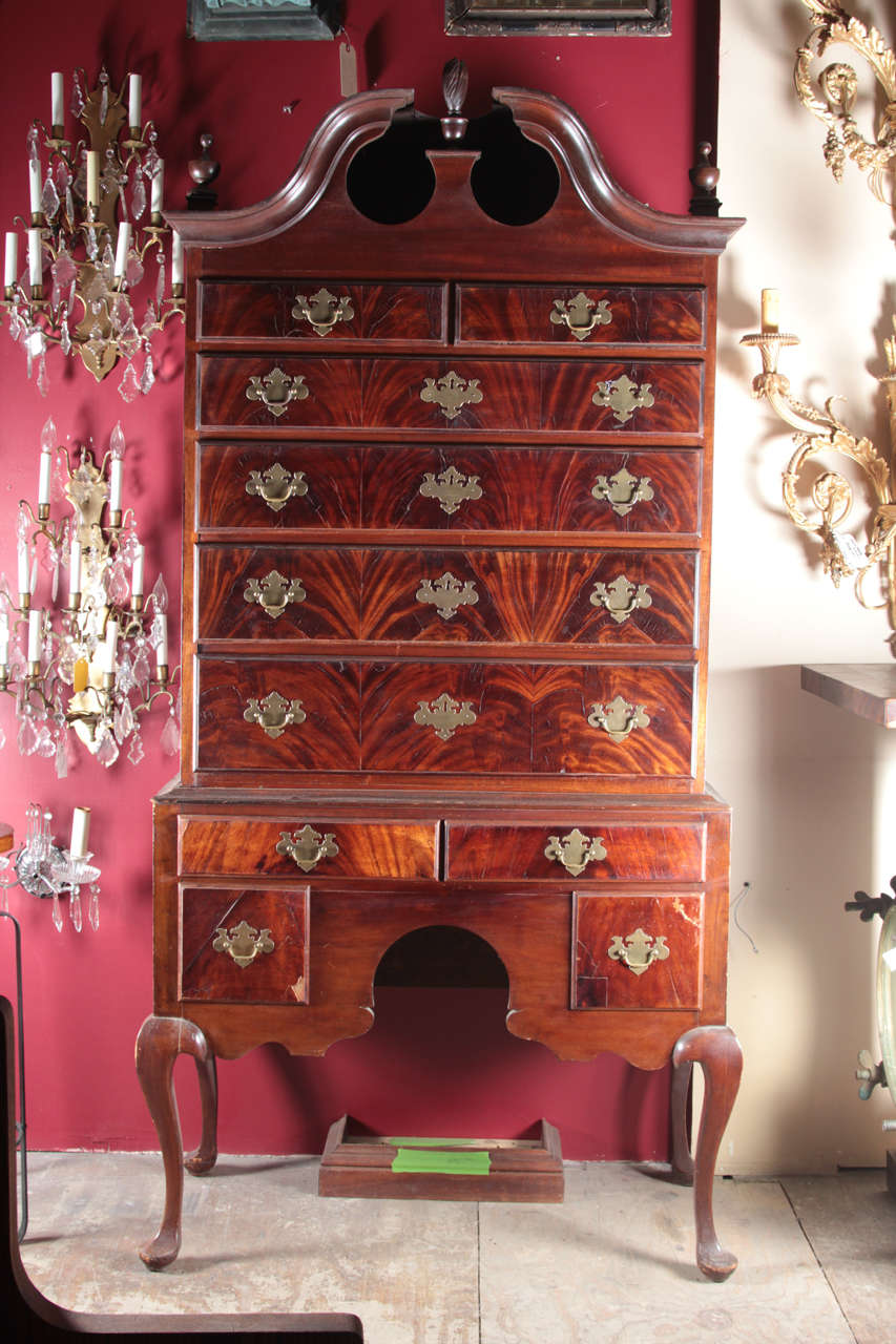 Rare Early American Mahogany Highboy Dresser at 1stDibs early american dresser