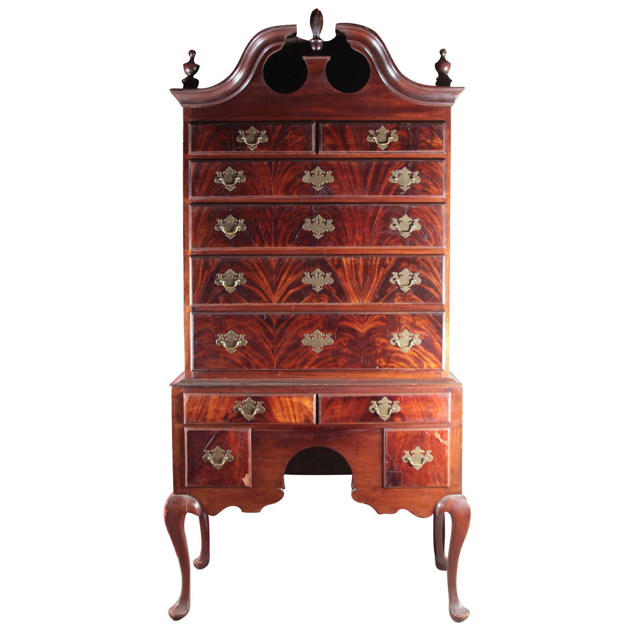Rare Early American Mahogany Highboy Dresser at 1stDibs early