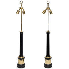 Pair of Column Lamps circa 1970