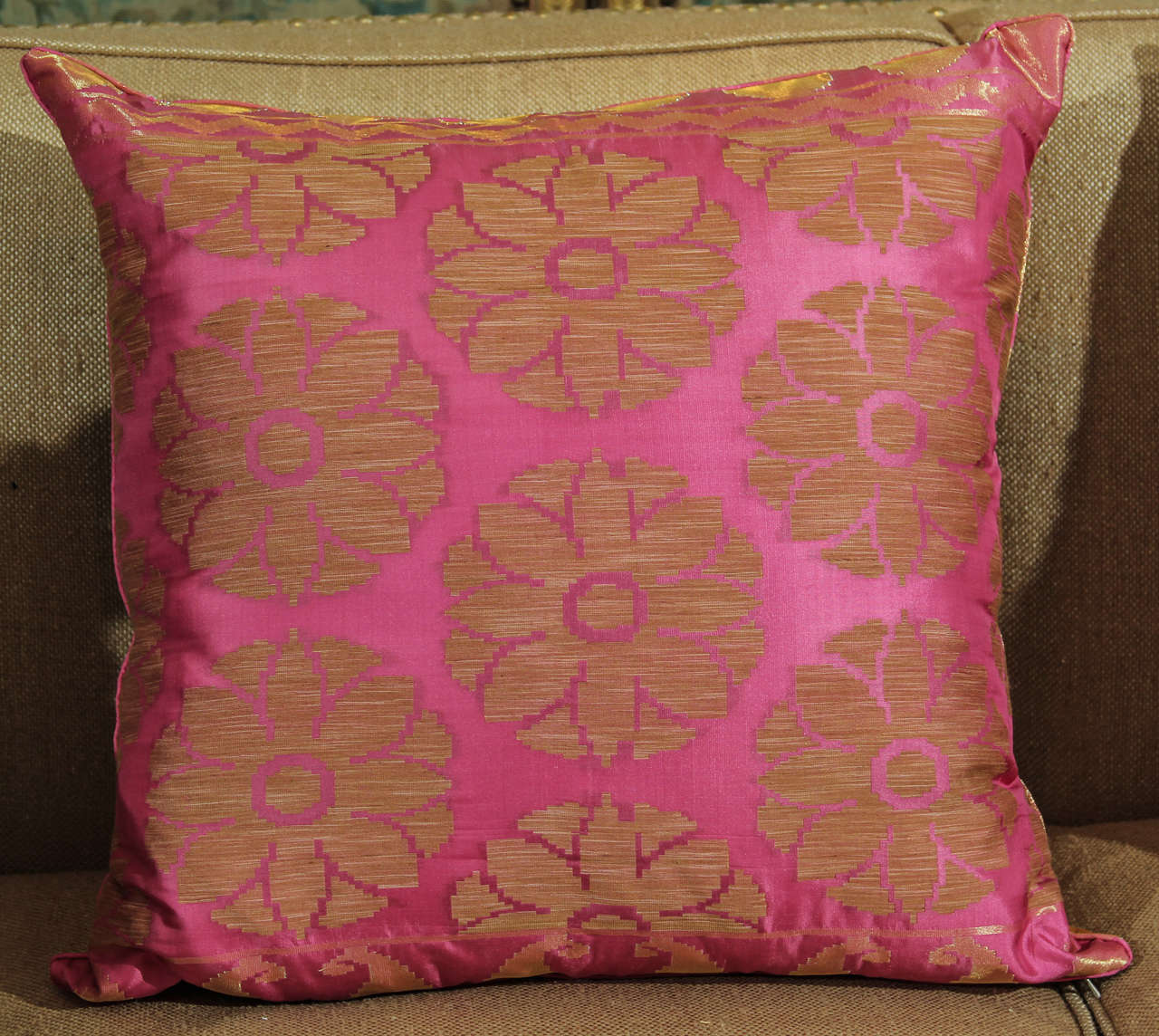 Pillows of Pink and Gold For Sale 1