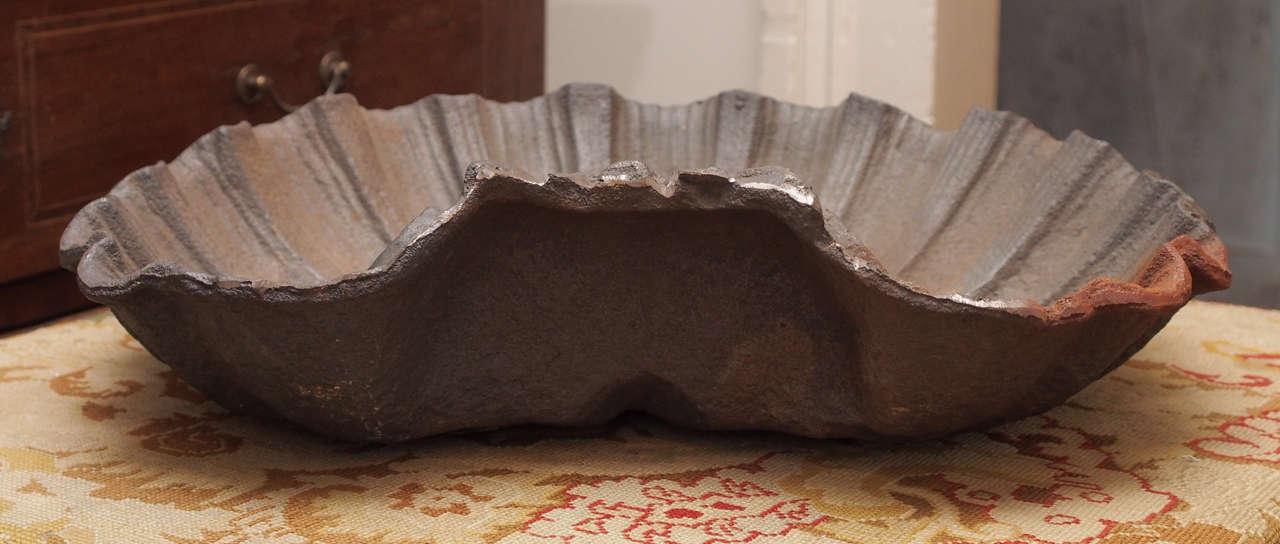 Iron Scallop Shell Basin For Sale 2