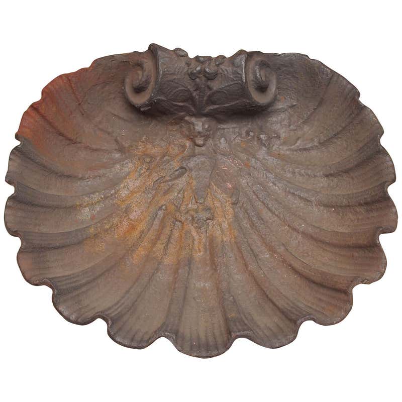 Iron Scallop Shell Basin For Sale at 1stDibs