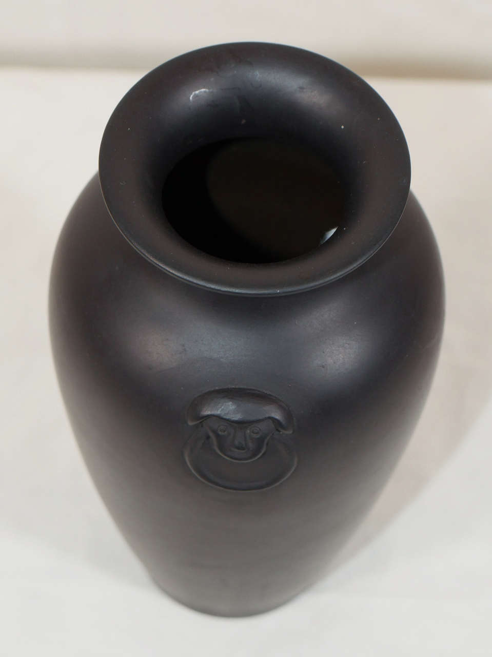 Neoclassical Revival Wedgwood Black Basalt Canopic Jar
