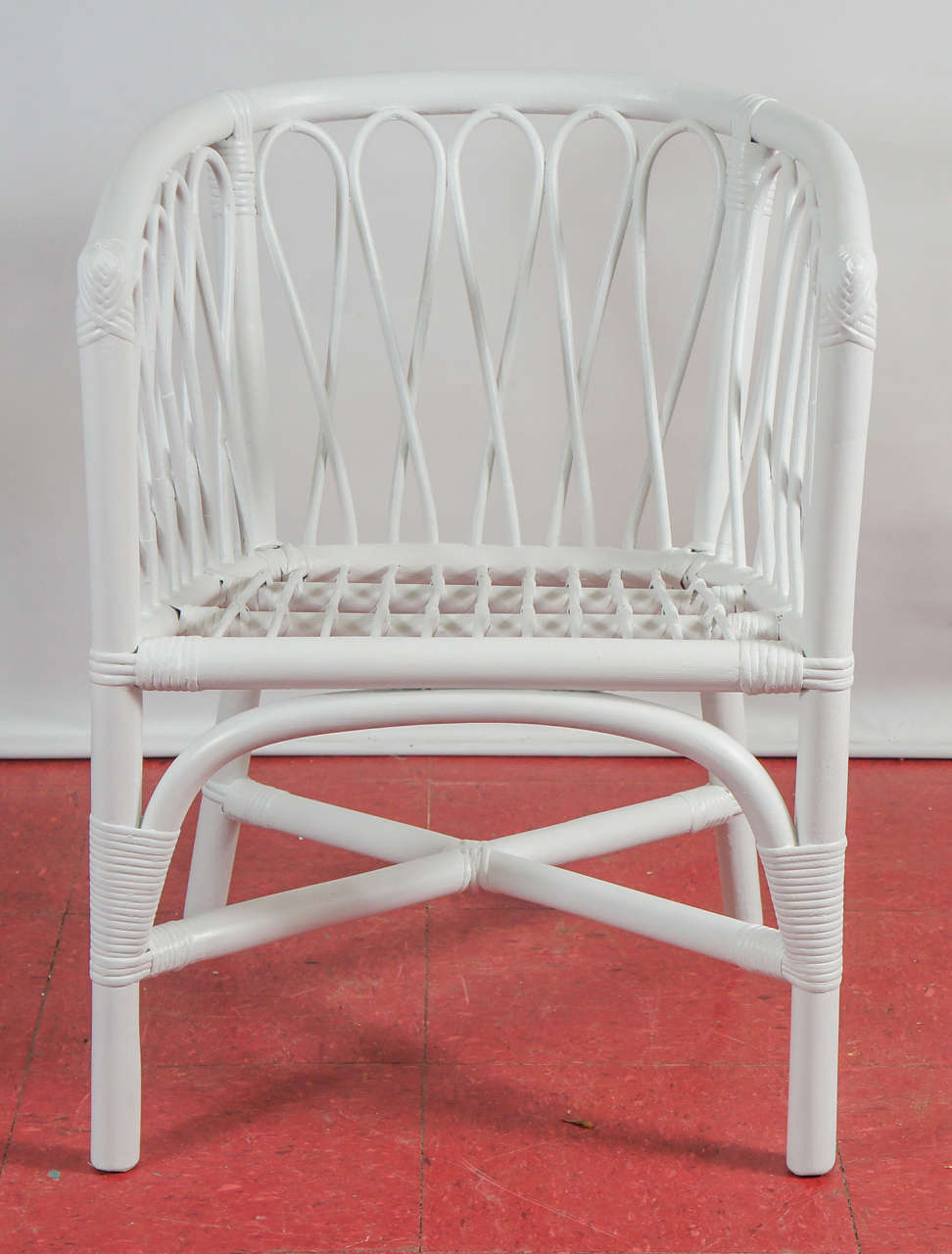American Set of 4 Bentwood and Rattan Dining Chairs