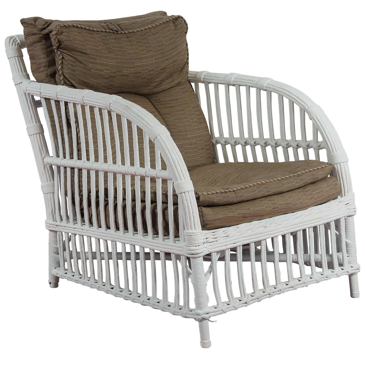 Stylish Split Reed Bamboo and Rattan Arm Chair