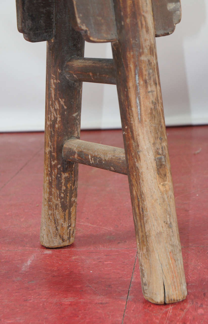 Elm 19th Century Primitive Chinese Wood Bench