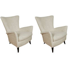pair of 1940's chic bergere chairs