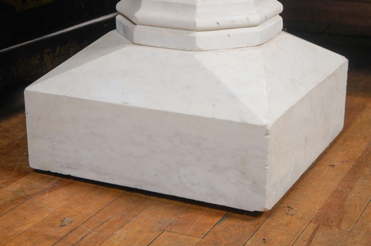 Carrara Marble An Edwardian Carved Marble Table With a Marble Top