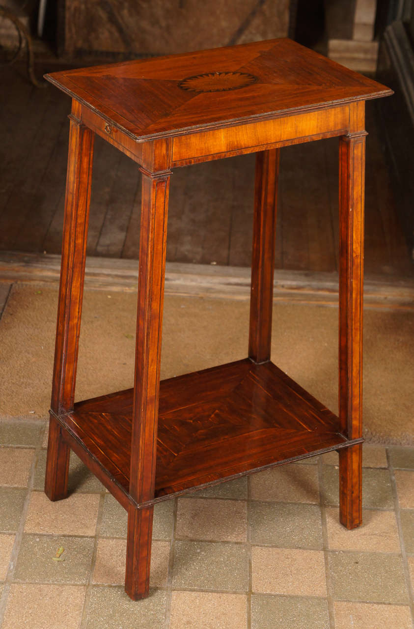 George III A Fine Georgian 18th Century Inlaided Candle-stand
