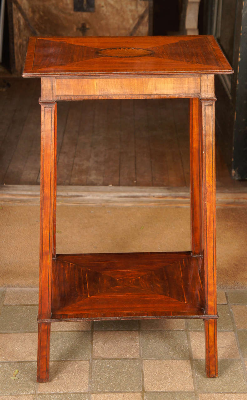 British A Fine Georgian 18th Century Inlaided Candle-stand