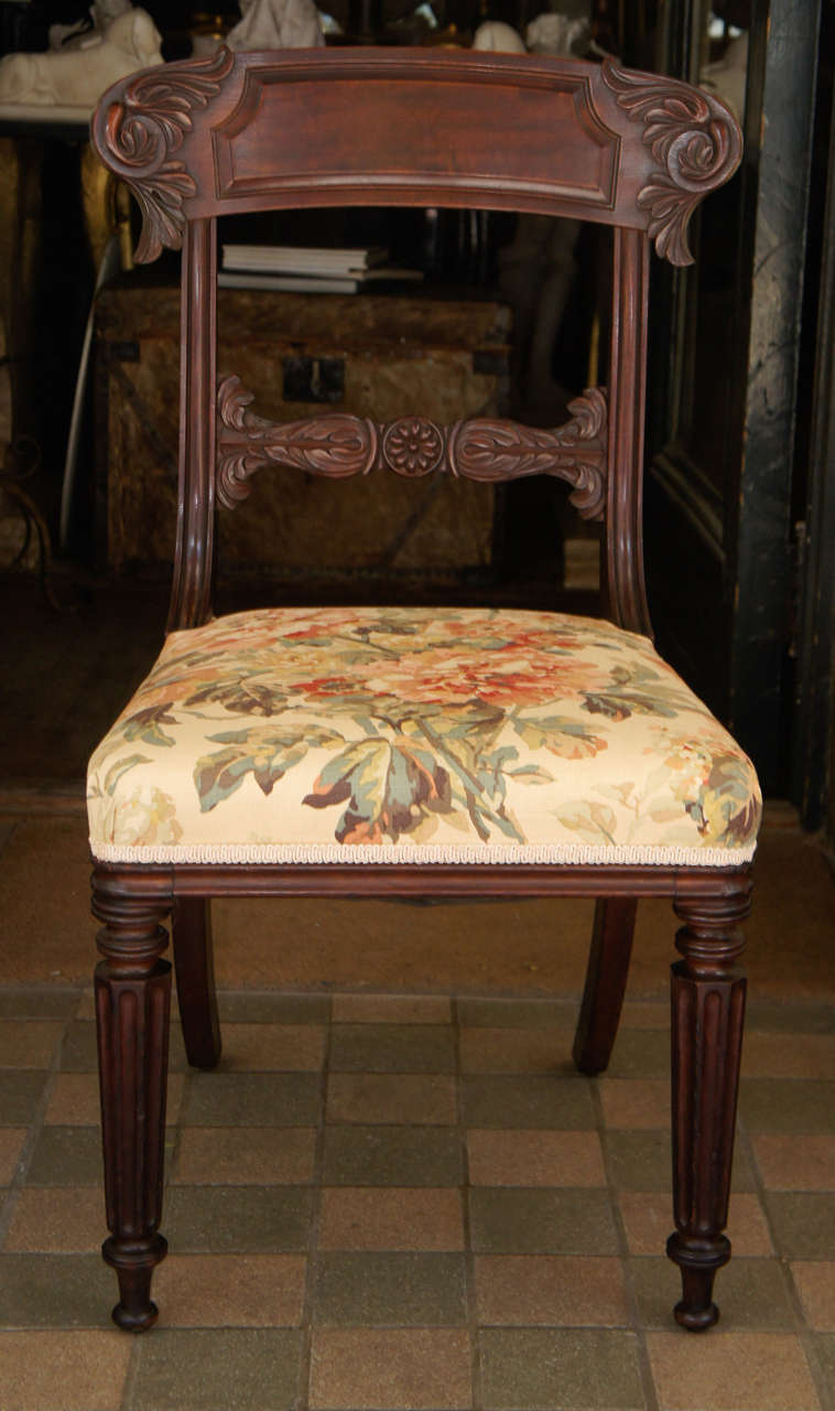 A Very Good Pair of William IV Side Chairs In Good Condition In Hudson, NY