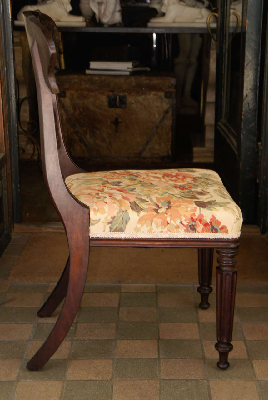 19th Century A Very Good Pair of William IV Side Chairs