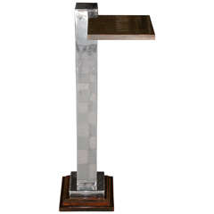 Chromed Steel & Faux Rosewood Candle Stand 3