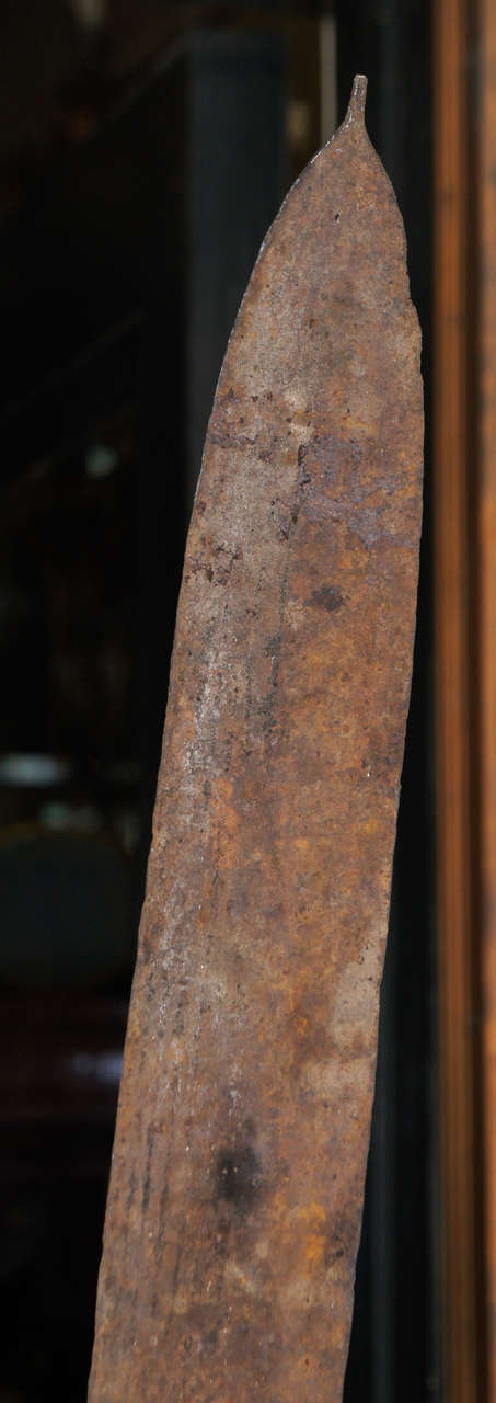Congolese An Unusually Large 19th Century Topoke Tribe Currency Sword For Sale