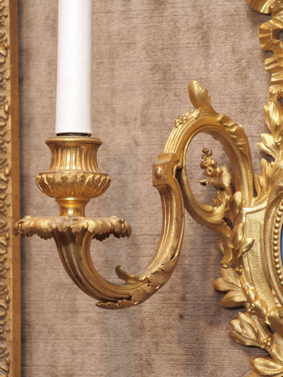 Pair of Antique Ormolu Sconces with Wedgwood Plaques, circa 1890-1900 1