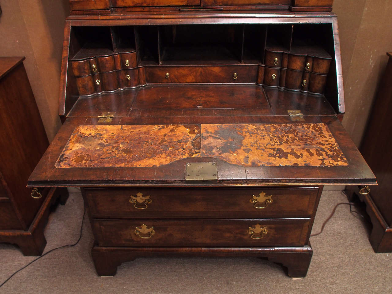 Antique English Walnut Desk 
