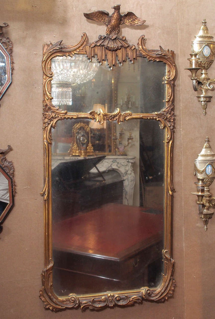 Pair of Antique Carved Wood Italian Mirrors circa 1890-1900