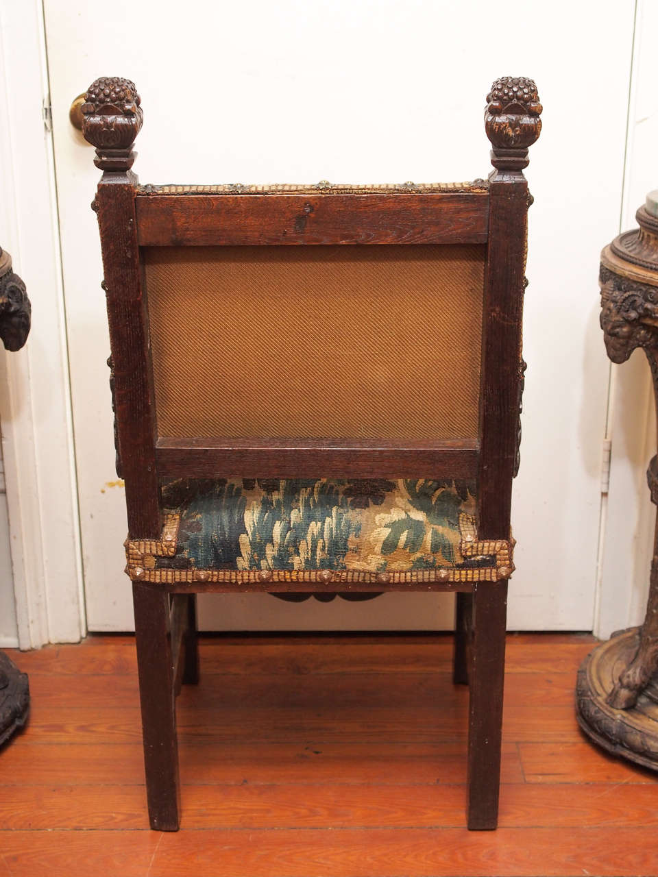 French Carved Silver Gilt and Polychrome Coffee Table with Monkeys Drinking 5