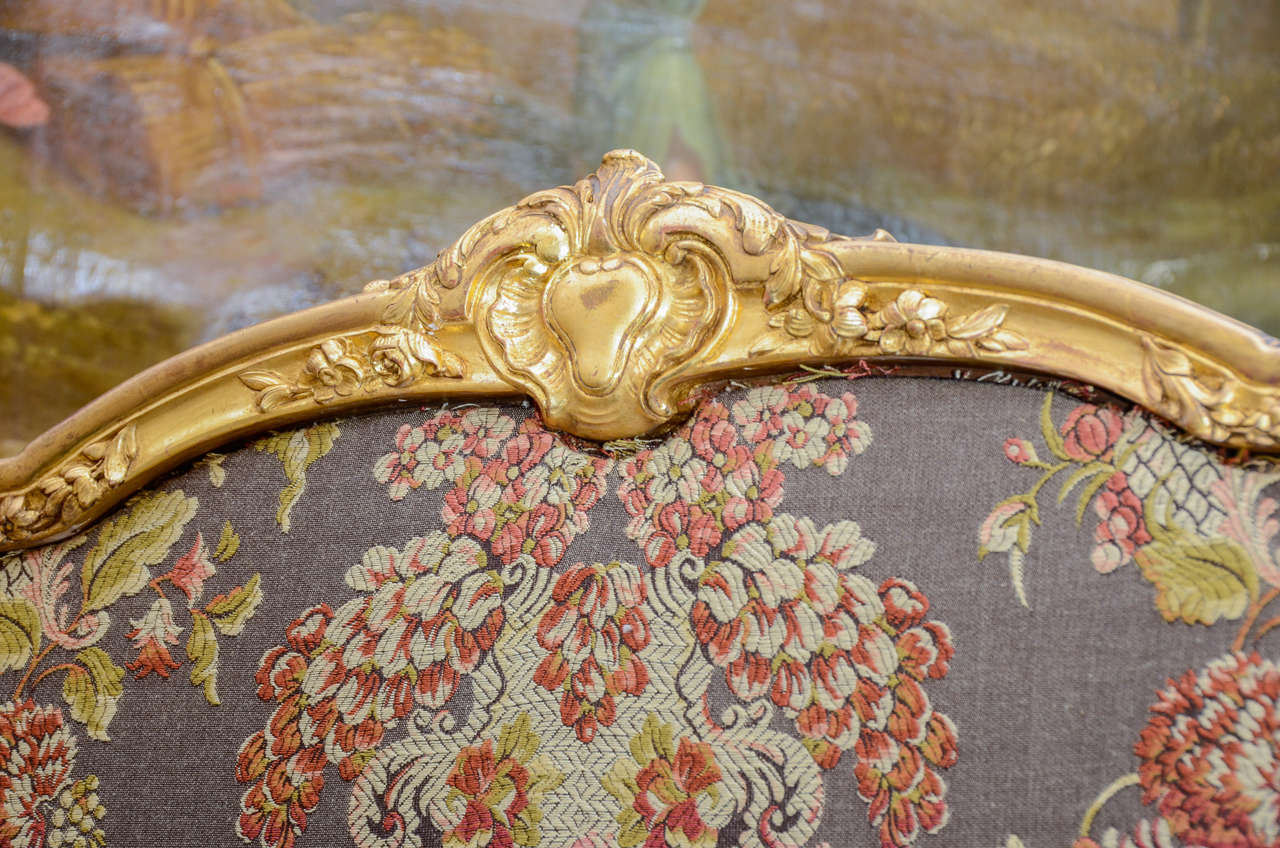 Louis XV Gilded wood screen 4 leaves For Sale
