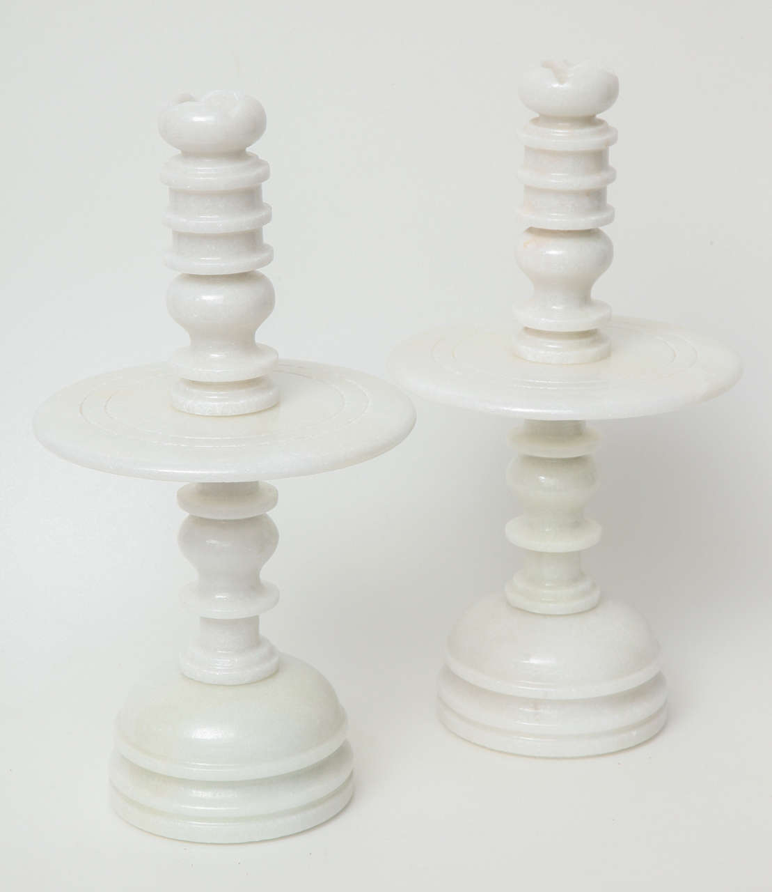 A white stone candlestick from Vietnam. Sold separately.