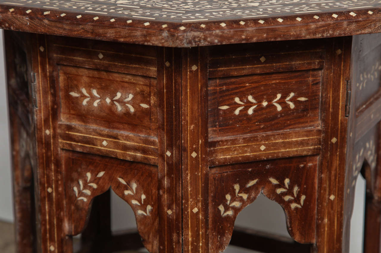 Indian Small Inlaid Octagonal Table