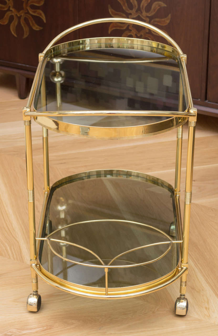 Italian Brass Bar Cart 2