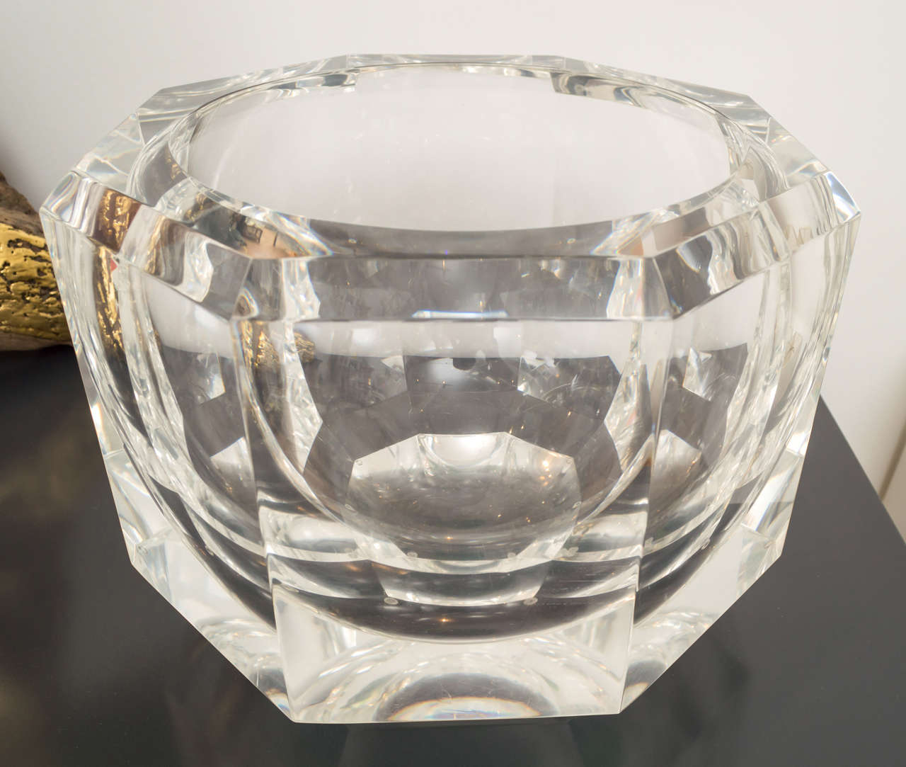 Large Champagne Alessandro Albrizzi Lucite Ice Bucket In Good Condition In San Francisco, CA