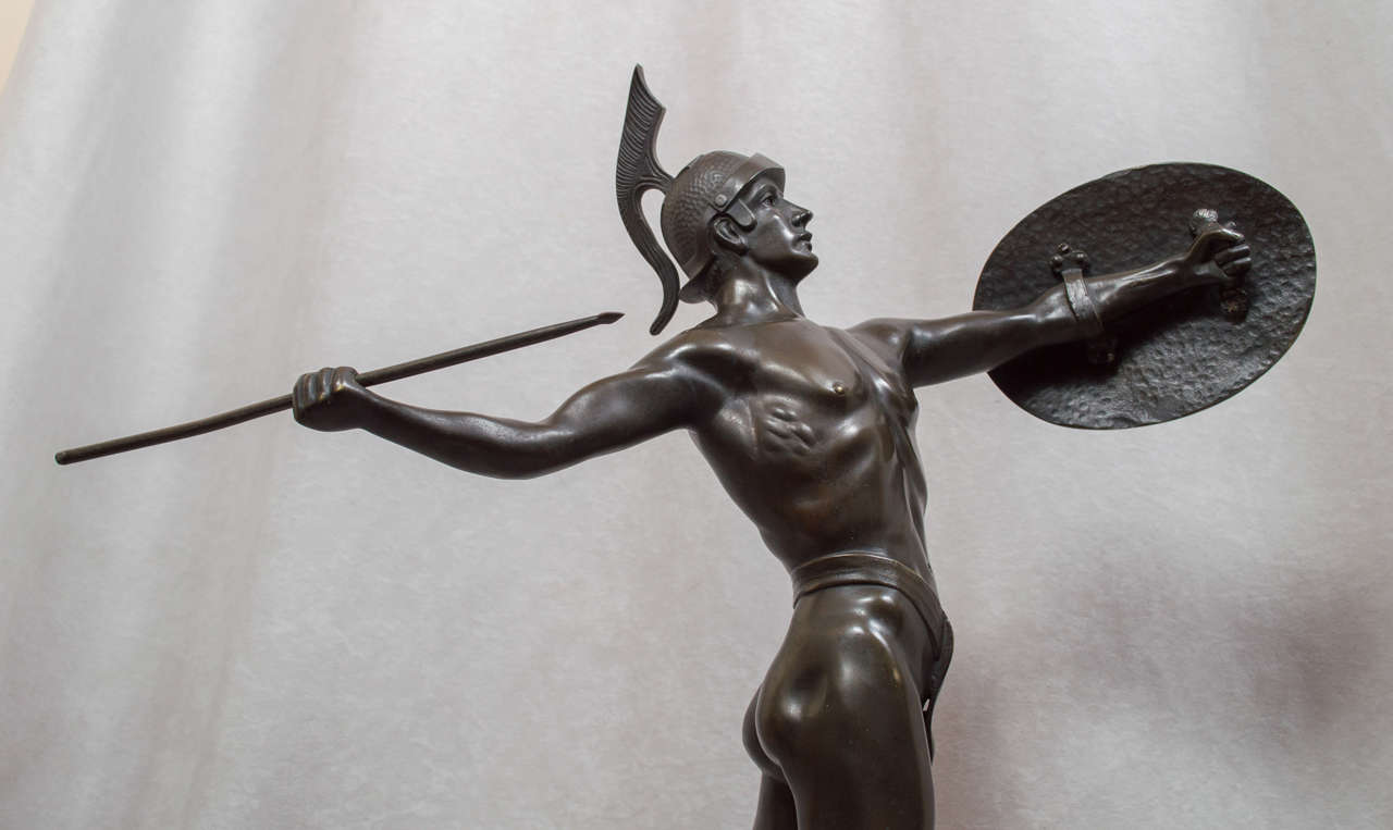 Beaux Arts Bronze Figure of a Roman Warrior