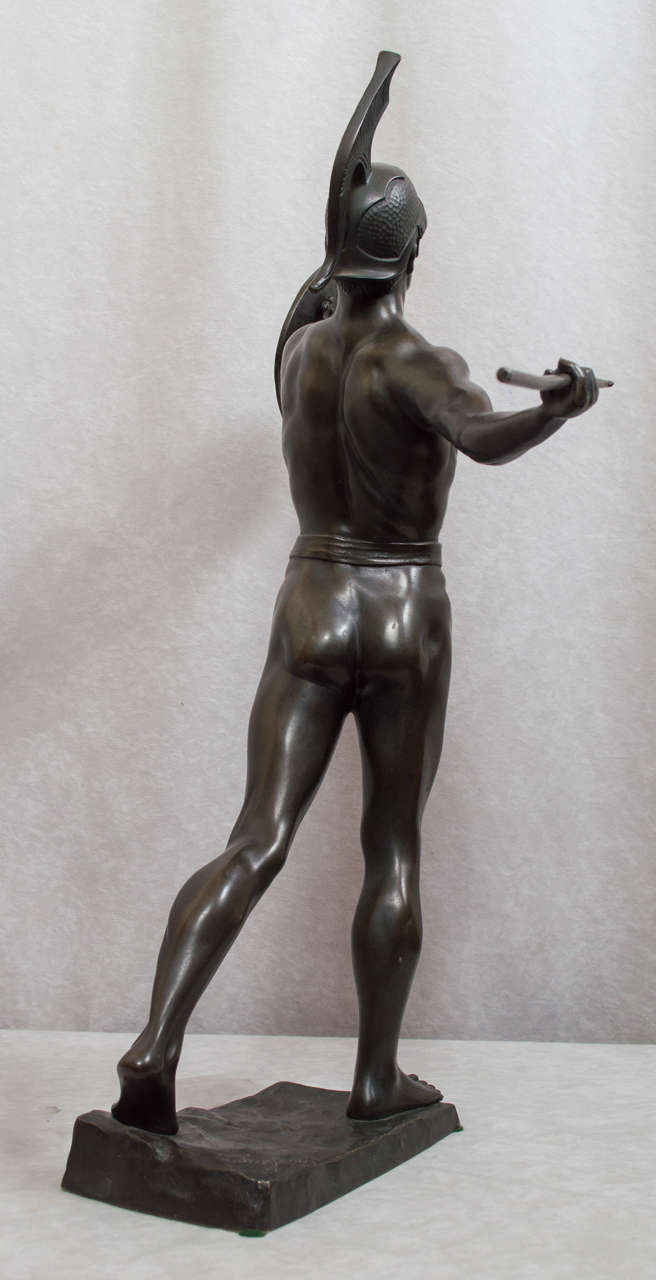 20th Century Bronze Figure of a Roman Warrior