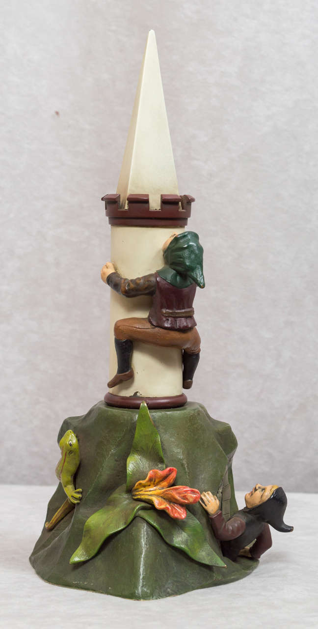 Austrian Whimsical Cold Painted Vienna Bronze with Elves