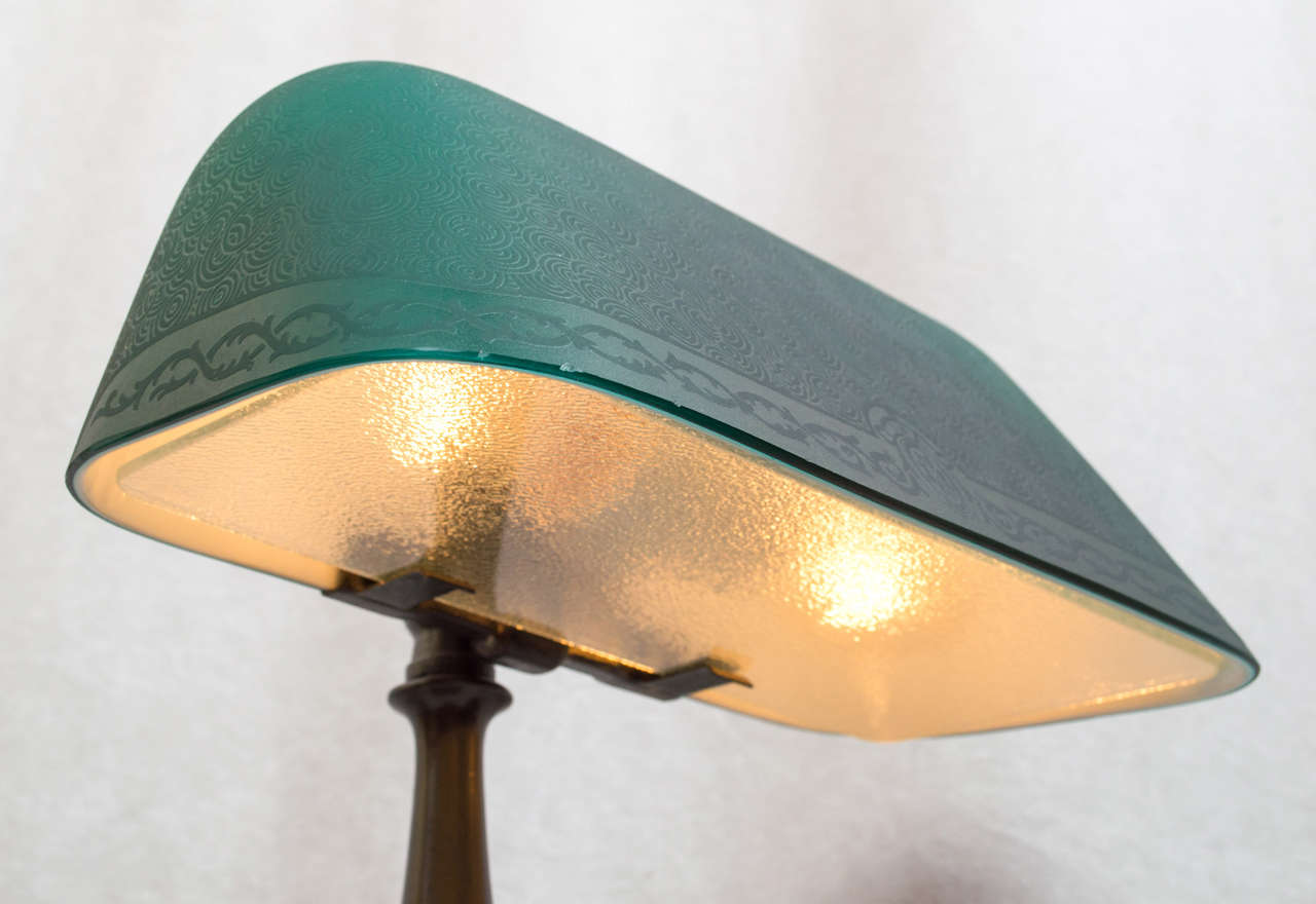 Edwardian Emeralite Banker's Style Desk Lamp