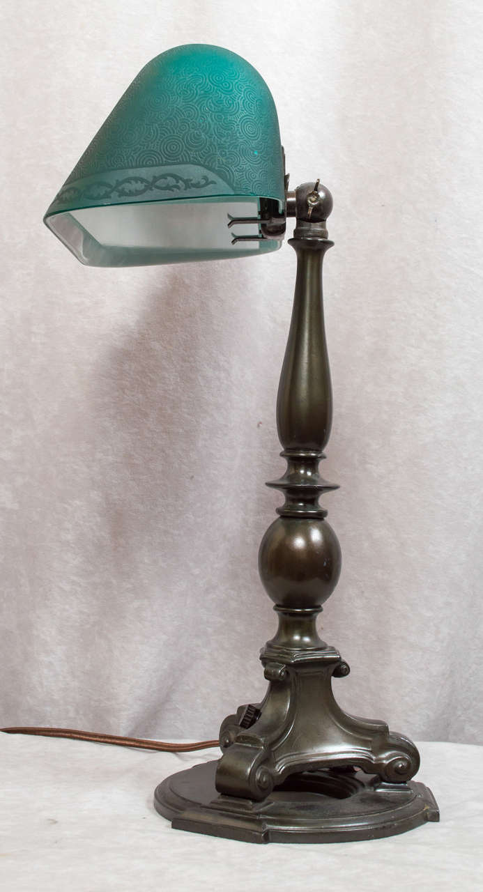 American Emeralite Banker's Style Desk Lamp
