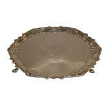 A STERLING SILVER SALVER BY ROBERT ABERCROMBY. LONDON, 1742