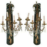 Gilt Bronze and Crystal Baltic Style Sconces