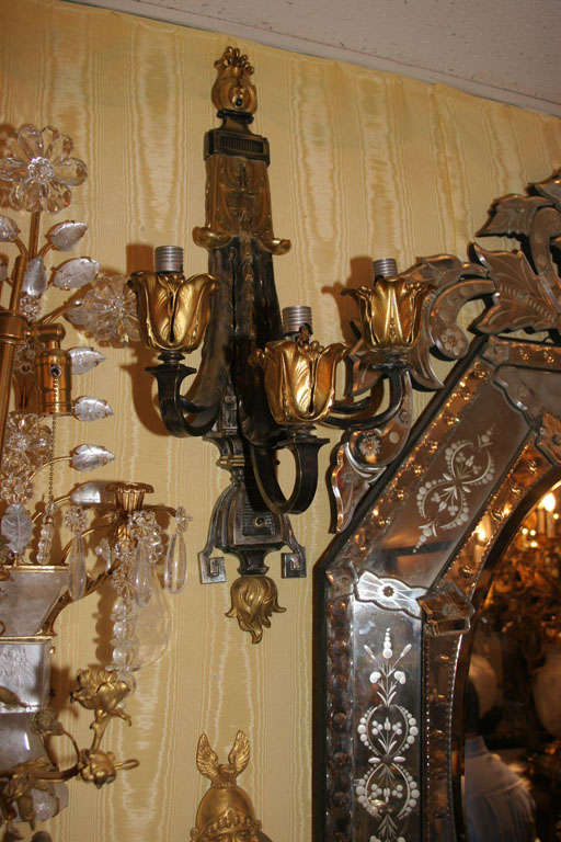 American Pair of Wall Sconces For Sale