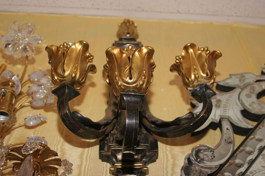 Ormolu Pair of Wall Sconces For Sale