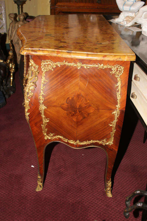 Louis XV Style Commode with Heart Framed Vernis Martin 4