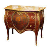 Louis XV Style Commode with Heart Framed Vernis Martin