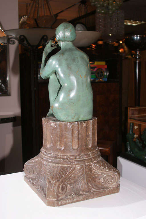 Sculpture en bronze Art déco de Maurice Guiraud Riviere en vente 2
