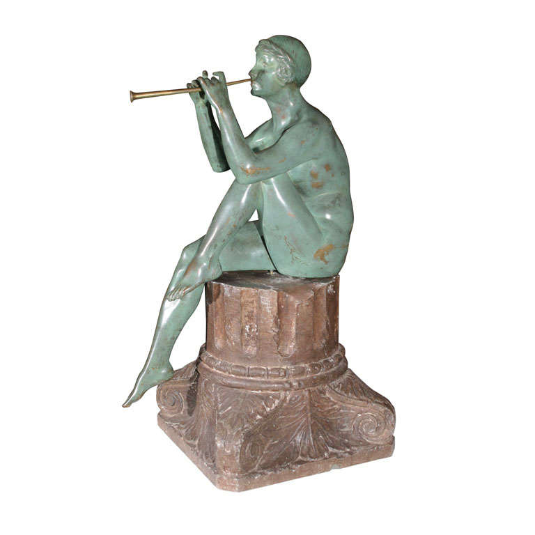 Art Déco-Bronze-Skulptur von Maurice Guiraud Riviere im Angebot