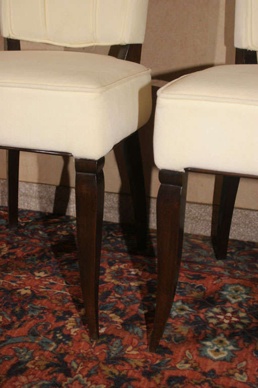 Mid-20th Century Elegant Set of 6 Art Deco Dining Chairs