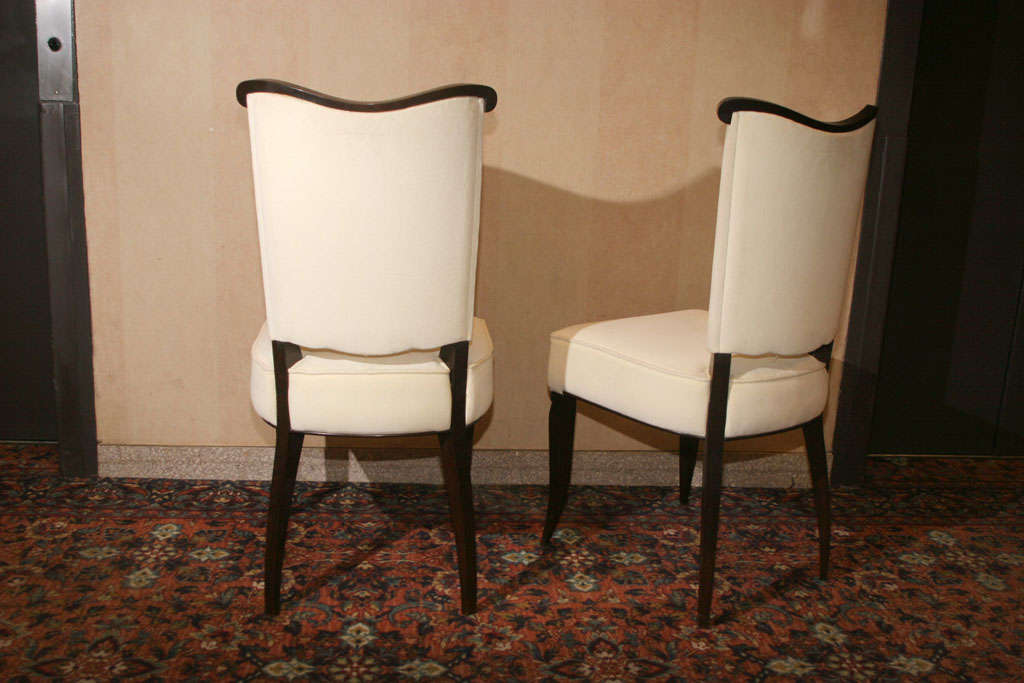Elegant Set of 6 Art Deco Dining Chairs 2