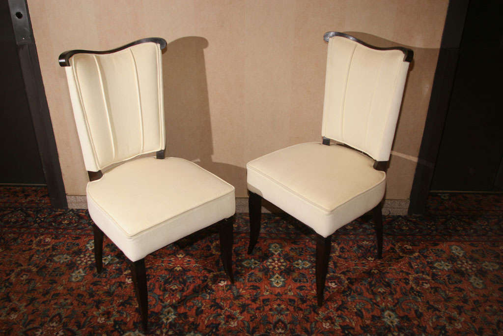 Elegant Set of 6 Art Deco Dining Chairs 4