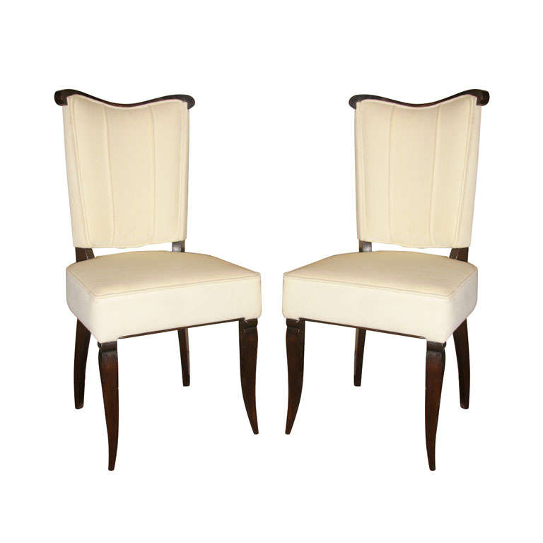 Elegant Set of 6 Art Deco Dining Chairs