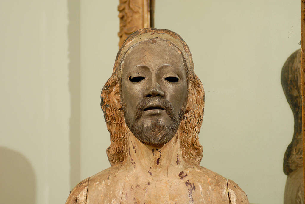18th Century Spanish Colonial Carved Figure For Sale at 1stDibs