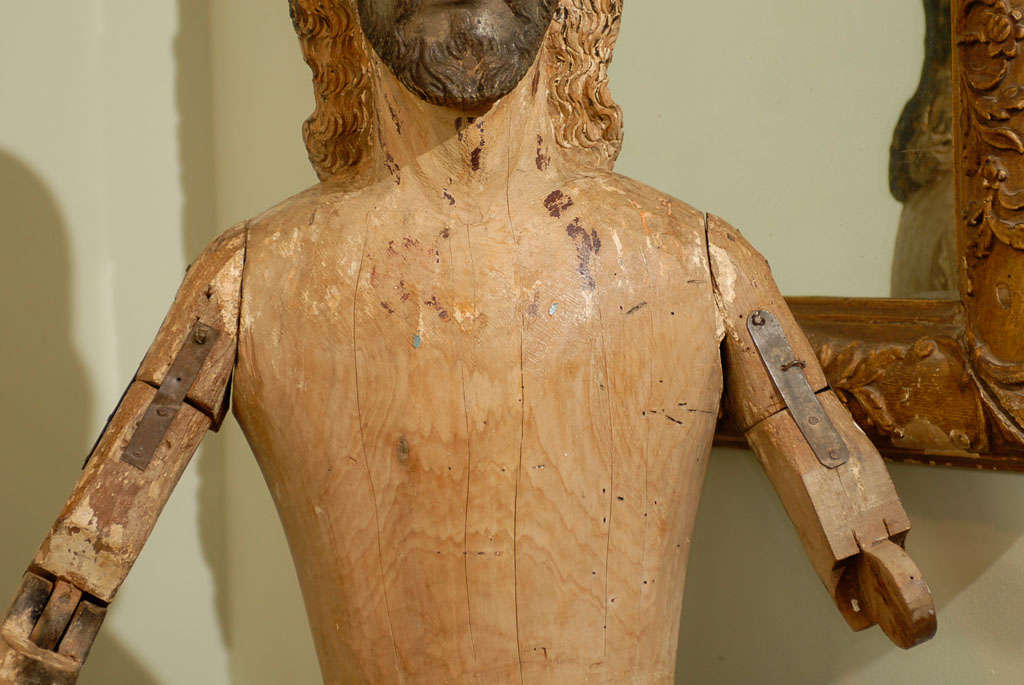 18th Century Spanish Colonial Carved Figure For Sale at 1stDibs